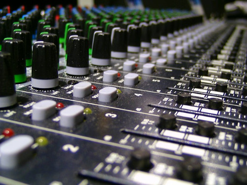 Mesa de mezclas de audio
